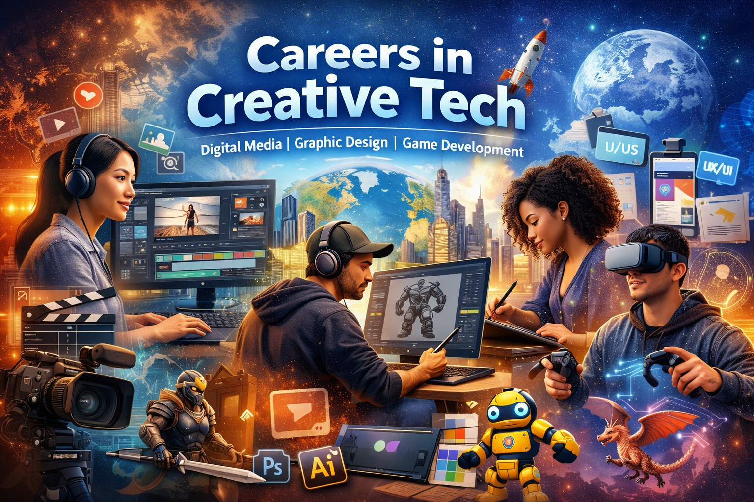 The Creative Tech Revolution: Careers in Digital Media, Graphic Design, and Game Development